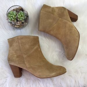 MLE Mia Soho Pull On Natural Suede Ankle Booties